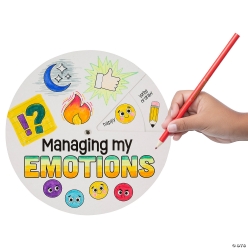 Social Emotion Learning Self-Management Wheel Craft Kit-12Pk