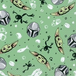 Mandalorian & Grogu Lunch Napkins - 16 Pk