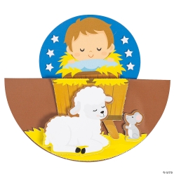 Baby Jesus in the Manger Craft Kit - 12Pk