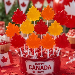 Maple Leaf-Shaped Lollipops - 12Pk