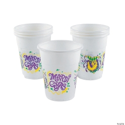 Mardi Gras 16 oz. Plastic Cups - 50 Pack