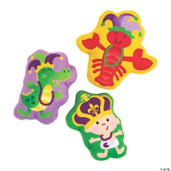 Mardi Gras Plush Characters - 12Pk