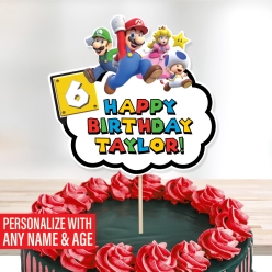 Super Mario Personalized Cake Topper