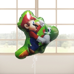 Mario Riding Yoshi 67cm Supershape Foil Balloon