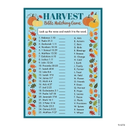Religious Harvest Bible Match Game Sheets-24Pk