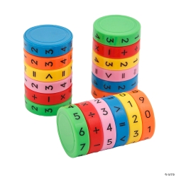 Magnetic Rotating Cylinders Math Learning Set-6Pk