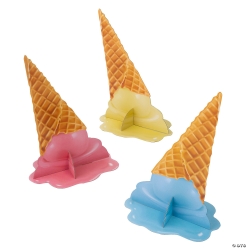 Melting Ice Cream Cone Centerpieces-3Pk