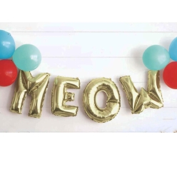 Cat Party Large Airfill MEOW Banner Set