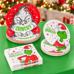 Merry Grinchmas Tableware Set for 8 Guests