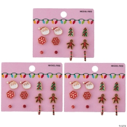 Cozy, Merry & Bright Christmas Earring Assortments on Card-3Pk