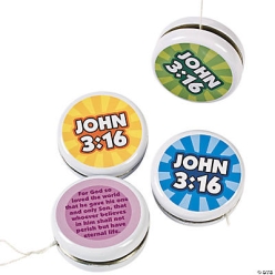 Metal John 3:16 Yo-Yos - 12pk