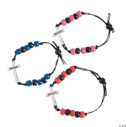 Metal Sideways Cross Bracelets Craft Kit-12Pk