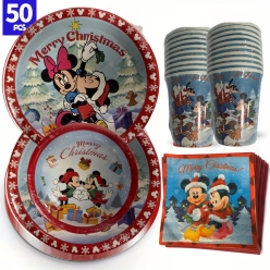 Mickey & Minnie Christmas Tableware Set 50pcs