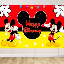 Mickey Mouse 5 Foot FABRIC Backdrop
