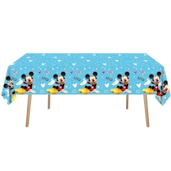 Mickey Mouse Blue Plastic Tablecover
