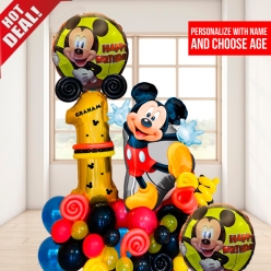 Mickey 7 FT Airfill Personalized Balloon Column Kit
