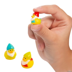 Brightly Coloured Gnome Rubber Ducks - 24Pk
