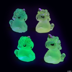 Glow-in-the-Dark Rainbow Unicorns-24Pk
