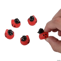 Ladybug Rubber Micro Ducks - 24Pk
