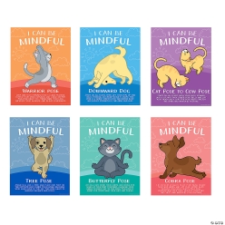 Cat & Dog Mindfulness Yoga Posters-6Pk