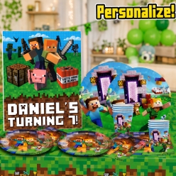 *Minecraft 3D PERSONALIZED Party Pack for 10