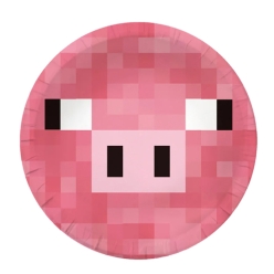 Minecraft Pig Dinner Plates - 10 PK