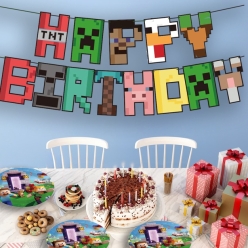 Minecraft Big 9 Foot Happy Birthday Banner