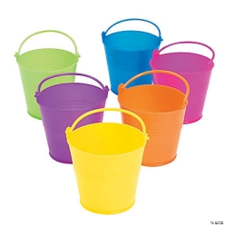 Bright Plastic Small Pails - 12 Pk