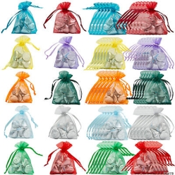 Assorted Mini Organza Drawstring Bags - 50 Pk