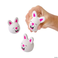 Easter Bunny Character Stress Balls - 24Pk