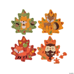 Fall Leaf Jigsaw Puzzles - 12Pk