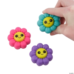 Flower Character Foam Stress Toys-24Pk