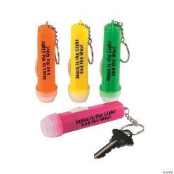 30% OFF: Jesus Is My Light Flashlight Keychains - 12 PACK