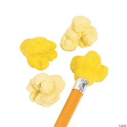 Popcorn Eraser Pencil Toppers-24Pk