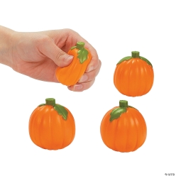 Foam Pumpkin Stress Toys - 24 pk