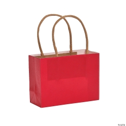 Red Kraft Bags - 12 Pk