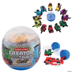 Train Building Block Sets - 12Pk