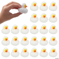 White Religious Lamb Rubber Ducks-24Pk