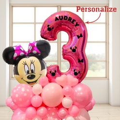 *Minnie Mouse Airfill Personalized Balloon Column Set
