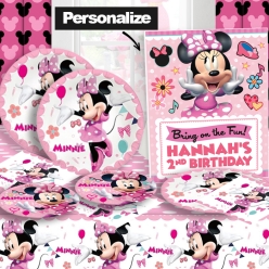 *Minnie Mouse Fun PERSONALIZED Party Pack for 10