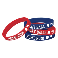 MLB Rawlings Baseball Rubber Bracelets - 12 PK