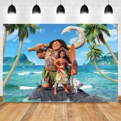 40% OFF: Moana 5 Foot FABRIC Keepsake Backdrop