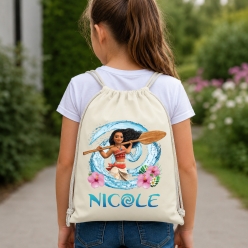 Moana Personalized Name Drawstring Backpack