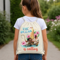 The Ocean is Calling Drawstring Backpack