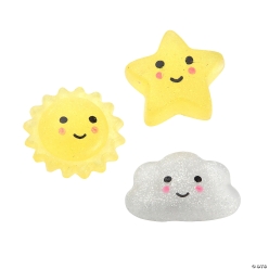 Glitter Weather Character Moci Squishies-12Pk