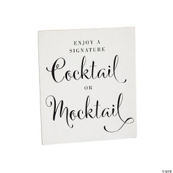 Mocktail Table Sign with Easel