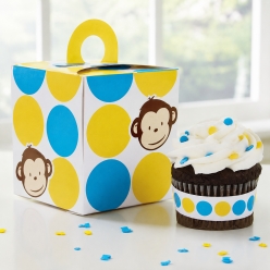 Monkey Cupcake Boxes 4pk