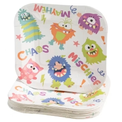 Monster Mayham Dessert Plates - 8 Pk