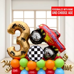 Monster Truck 6 Ft Airfill Personalized Balloon Column Kit