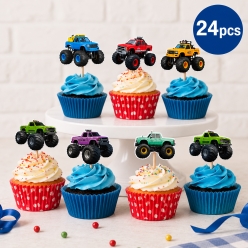 Monster Truck Cupcake Picks 24pcs